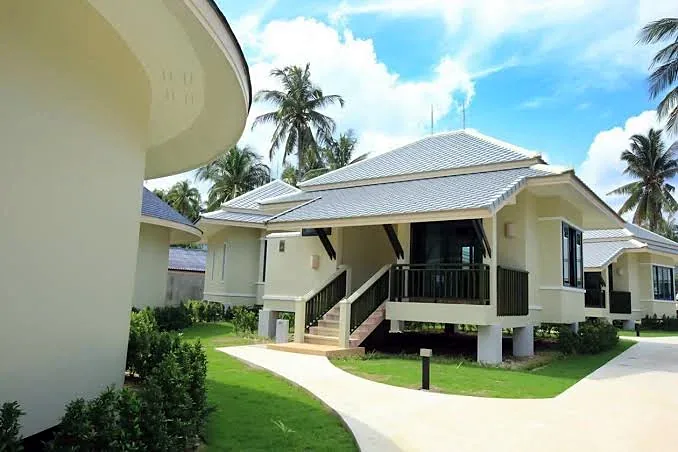 Bali style bungalow with its terrace